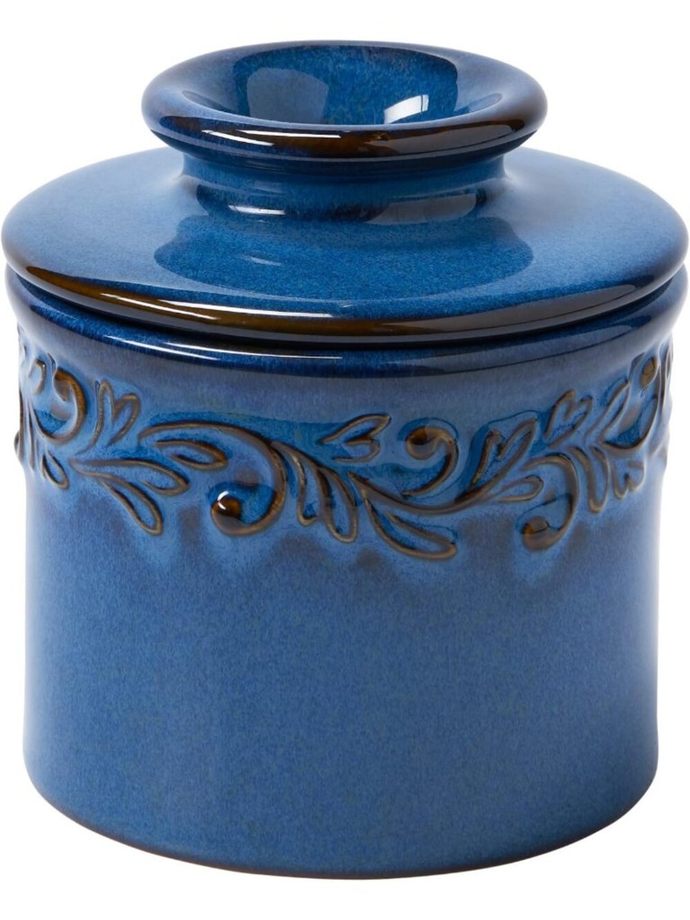 Denim Blue French Ceramic Butter Keeper | Stylish Butter Bell Crock for